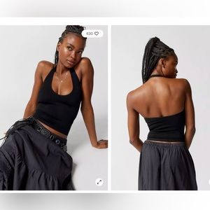 Urban Outfitters Halter Top (Black)